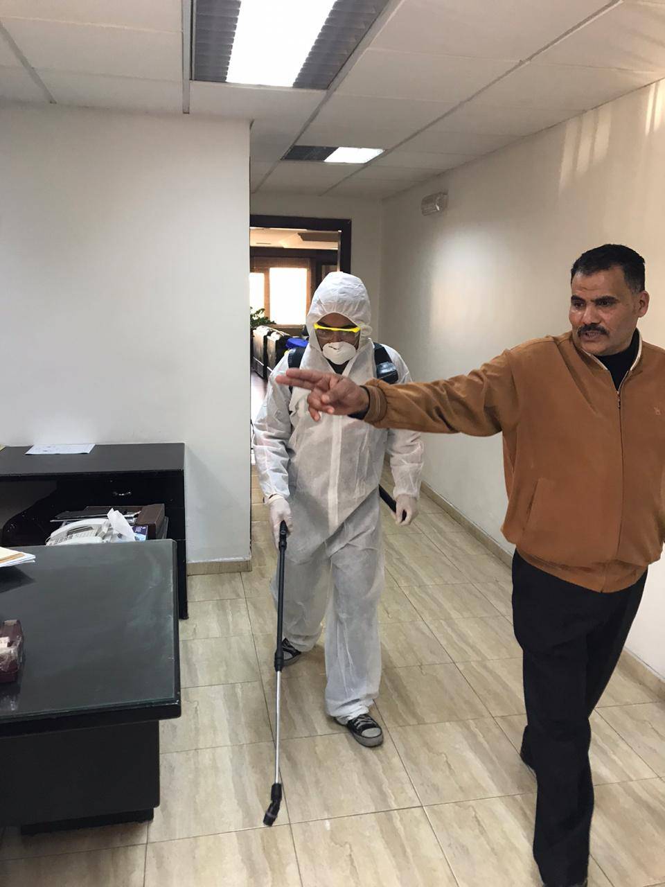 وزارة المياه والري تجري حملة تعقيم لمبانيها