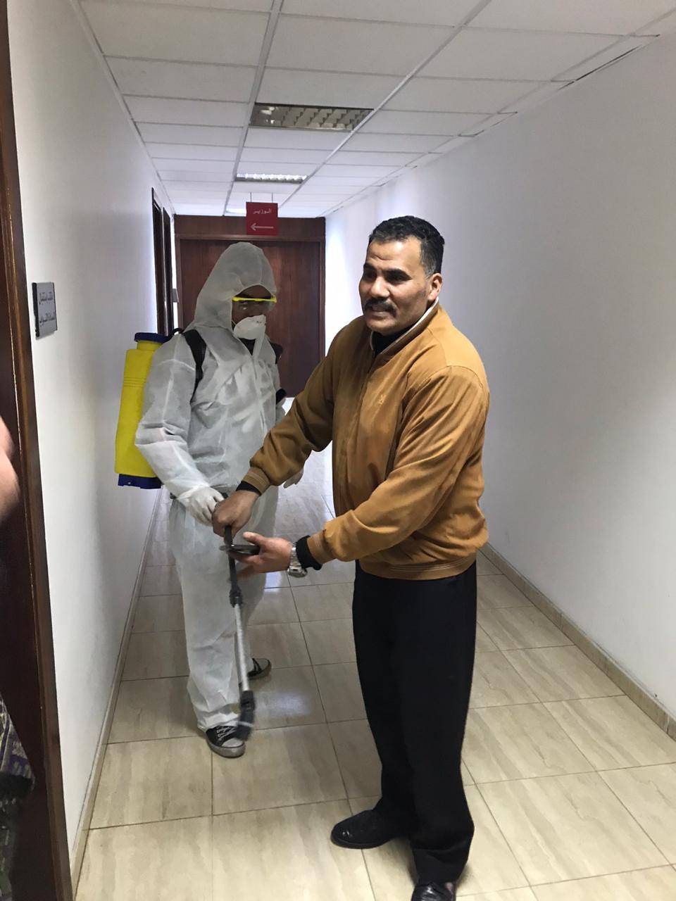 وزارة المياه والري تجري حملة تعقيم لمبانيها