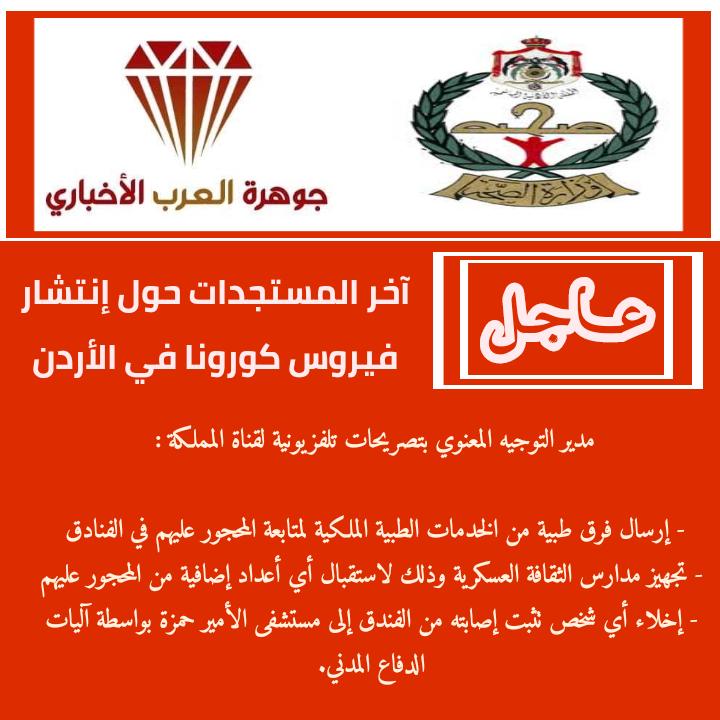 مدير التوجيه المعنوي : سيتم إخلاء أي شخص تثبت إصابته من الفندق إلى مستشفى الأمير حمزة