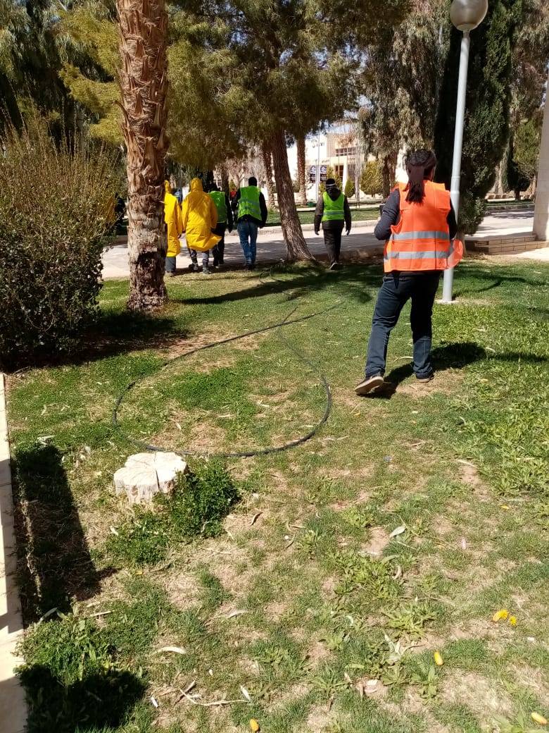 بتوجيهات من رئيس الجامعة .. حملة لتعقيم جامعة الحسين بن طلال