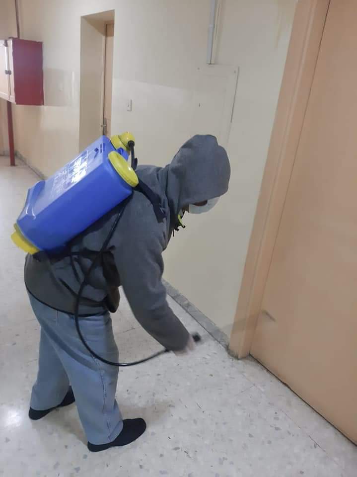 مستشفى المركز الوطني للصحة النفسية يقوم بالاجراءات الوقائية لمجابهة كورونا