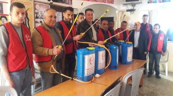 الشعبية في قطاع غزة تواصل حملات التعقيم والوقاية من فيروس كورونا