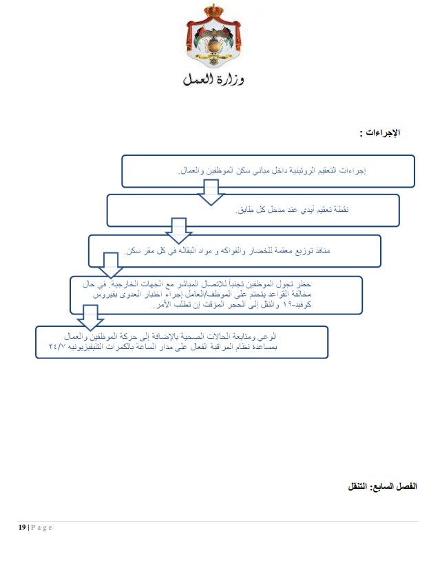 إجراءات العمل لتدابير السلامة والوقاية الصحية 9 (المؤسسات الصناعية الكبيرة)