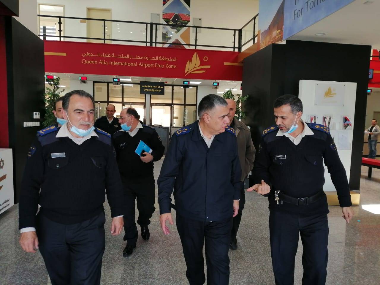 مدير عام الجمارك اللواء الرحامنة يتفقد جمرك المطار للتخليص والمنطقة الحرة المشتى