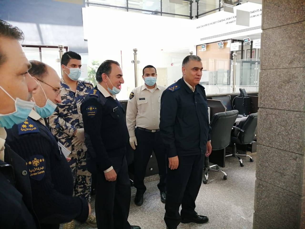 مدير عام الجمارك اللواء الرحامنة يتفقد جمرك المطار للتخليص والمنطقة الحرة المشتى