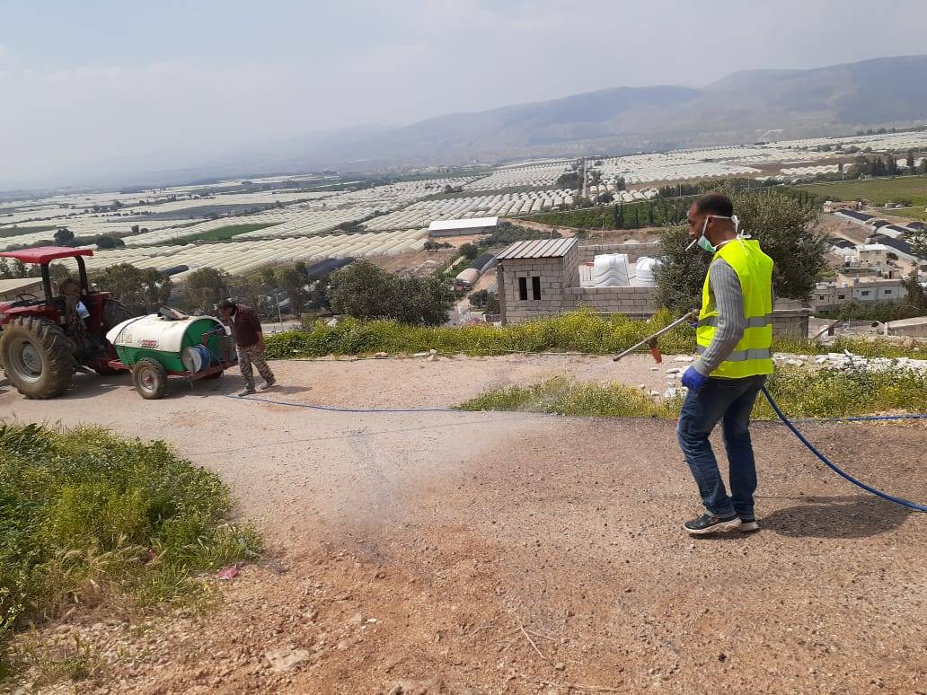 المركز الوطني للبحوث الزراعية ينفذ حملة تعقيم غرب إربد