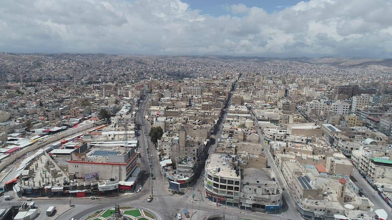 مدينة الزرقاء بعدسة  الطائرة المسيرة الدرون التابعة لمديرية الامن العام اليوم الجمعة