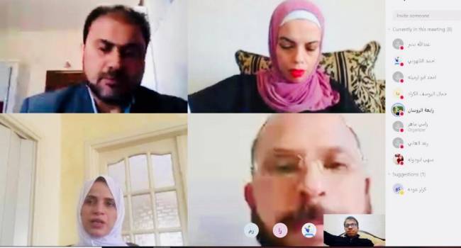 مناقشة خطة رسالة ماجستير ثانية عن بعد في جامعة الإسراء