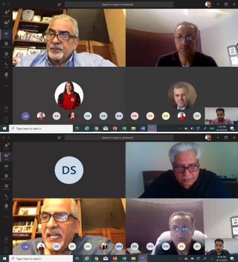 رئيس جامعة عمان الأهلية يلتقي كافة أعضاء الهيئة التدريسية عن بعد