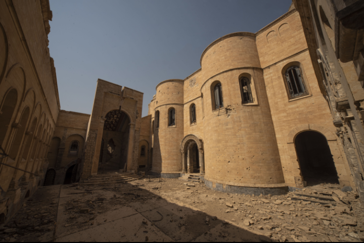 الیونیسكو تبدأ مشروع إعادة ترمیم كنیسة الساعة في الموصل بتمویل من دولة الإمارات