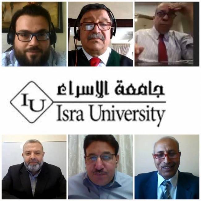 جامعة الإسراء : مناقشة عدد من رسائل الماجستير عن بعد في كلية الأعمال