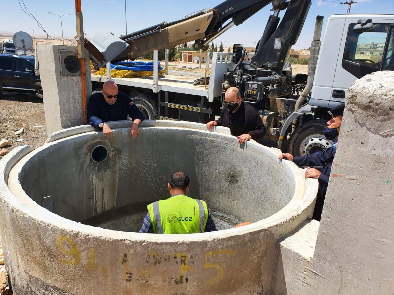 ابو السعود يشرف على اصلاح الديسي ويدعو لإجراءات رادعة لكل من يعتدي على مصادر المياه