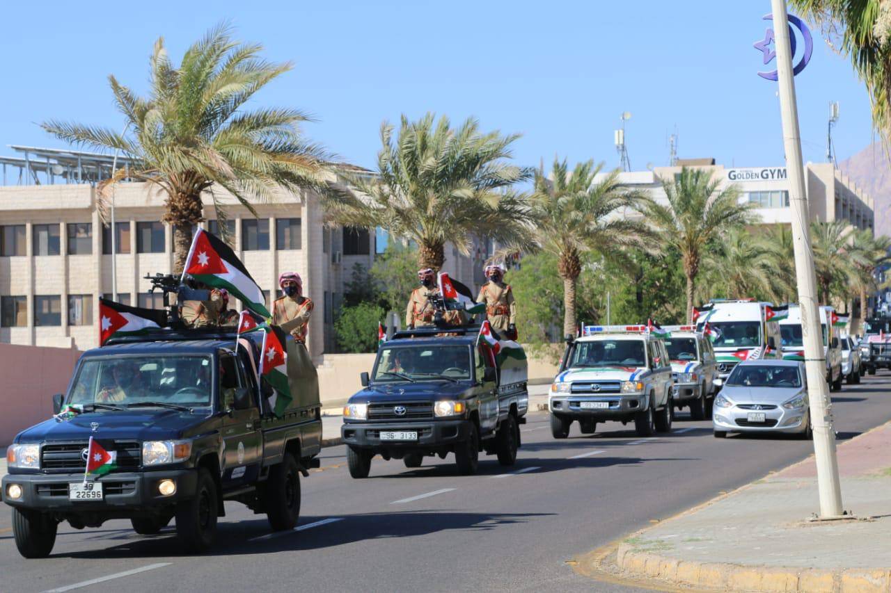 مواكب القوات المسلحةالاردنية والامن العام تنطلق احتفالا بمناسبة الاستقلال 74 .. فيديو وصور
