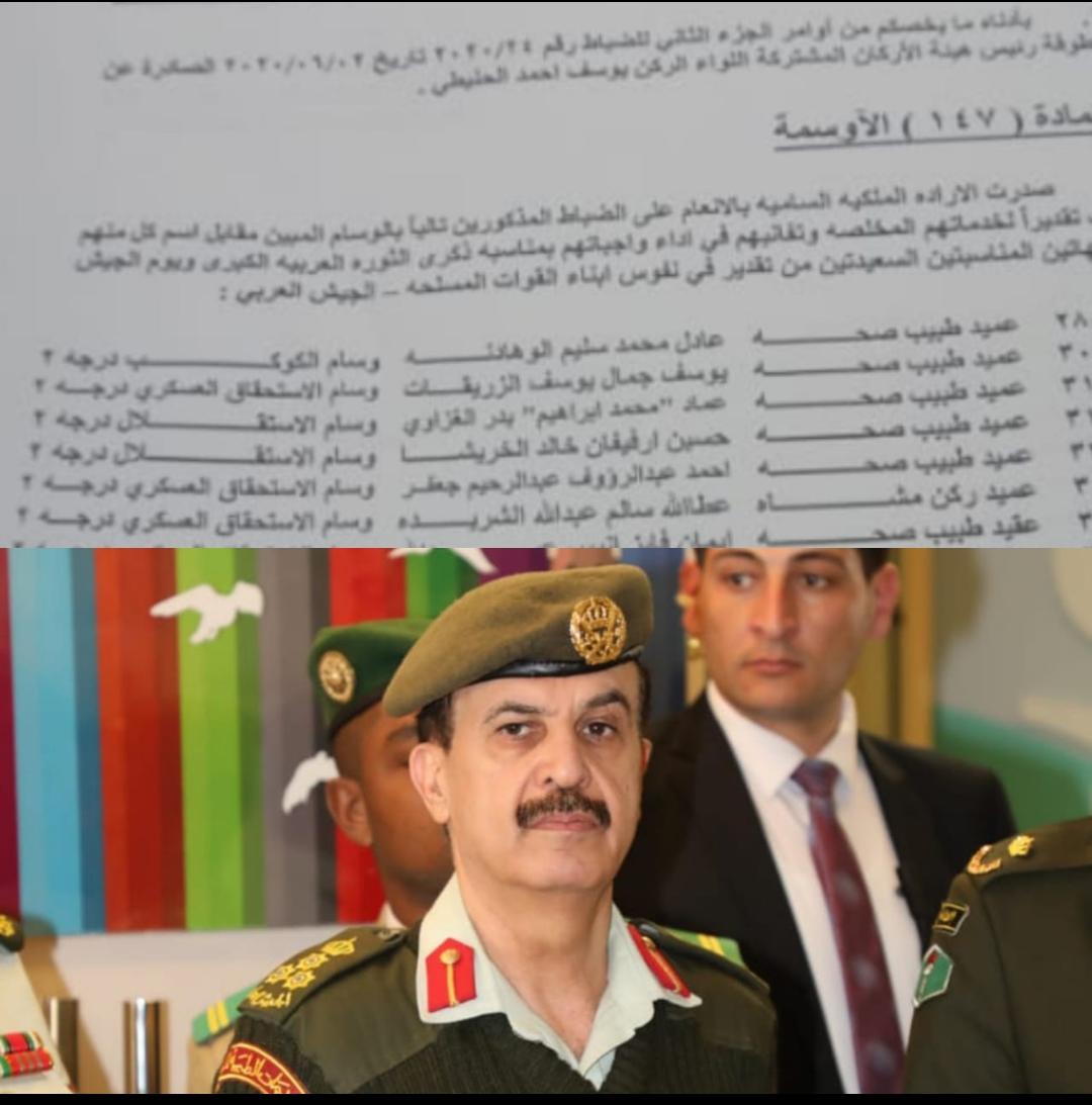 تهنئة للعميد الدكتور حسين رفيفان الخريشا بمناسبة صدور الإرادة الملكية السامية بمنحه وسام الإستقلال