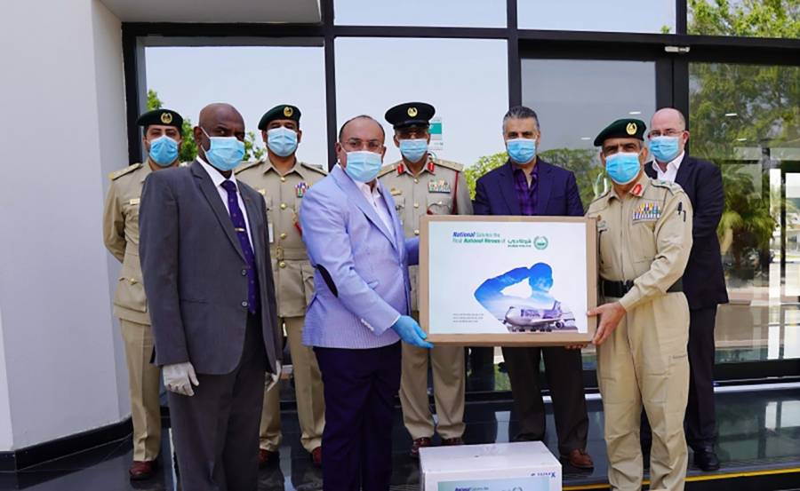 الشركة الوطنية للشحن الجوي تشيد بجهود شرطة دبي  وتتبرع بـ 100.000 قناع وقفازات