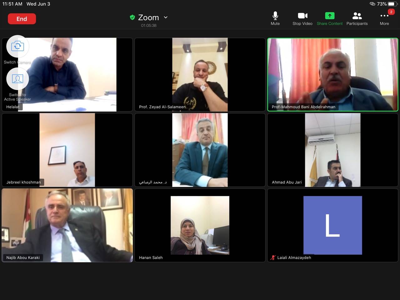 قرارات إدارية وأكاديمية في إجتماع مجلس عمداء جامعة الحسين بن طلال