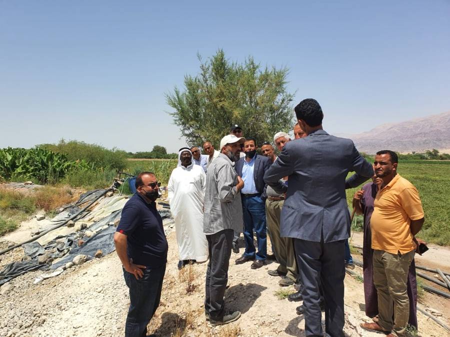 امين عام وزارة المياه والري يتفقد مناطق الاغوار الجنوبية ويلتقي رؤساء الجمعيات الزراعية