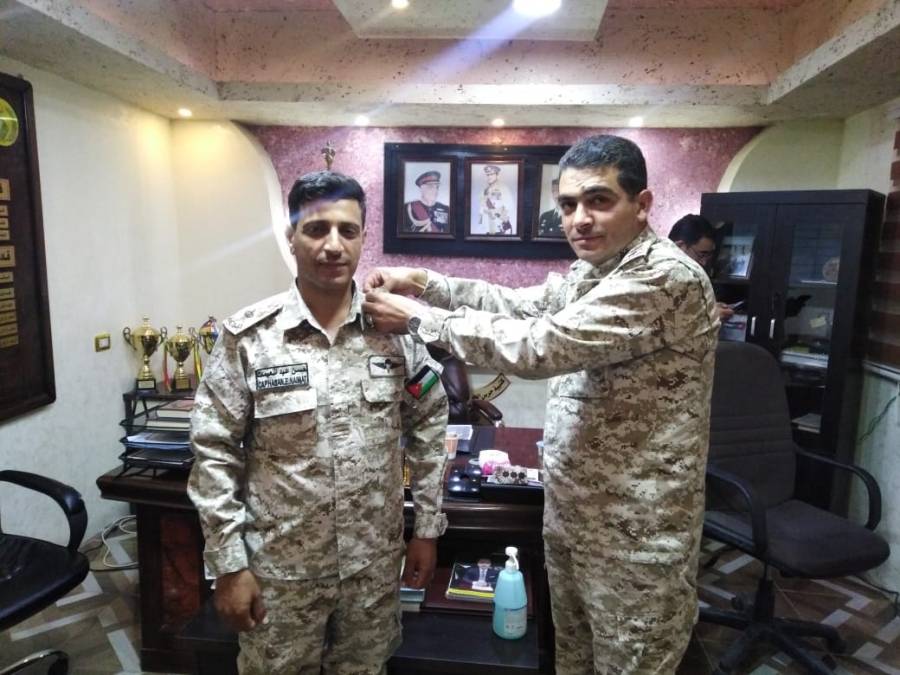 تهنئة للرائد حسن عيد النعيمات بمناسبة الترفيع