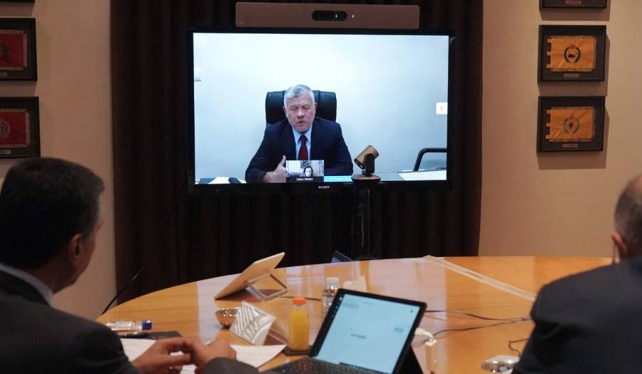 الملك يعقد اجتماعا عبر تقنية الاتصال المرئي مع رئيس مجلس النواب الأمريكي