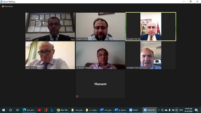 مناقشة رسالة الماجستير السادسة عن بعد في كلية الهندسة في جامعة الإسراء