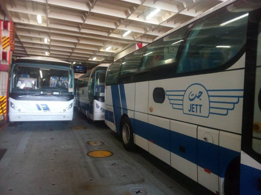 شركة النقليات السياحية الاردنية جت تستلم 16 حافلة جديدة موديل 2020