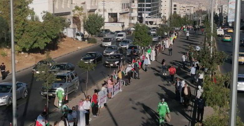 مسيرة في شارع الجامعة رفضا لضم غور الاردن