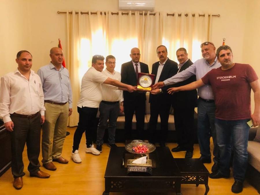 جمعية رجال الأعمال الفلسطينيين تزور مقر الجالية المصرية في غزة