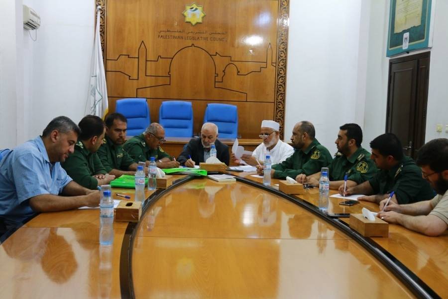 غزة : اللجنة القانونية في المجلس التشريعي تستقبل وفداً من هيئة القضاء العسكري