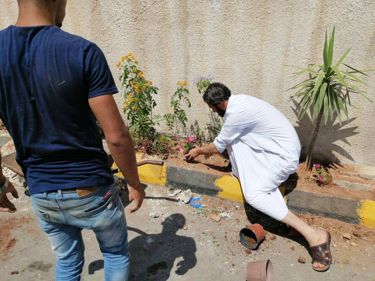 الوطني للبحوث الزراعية والشرطة المجتمعية ينظمان مبادرة زراعة الأشجار