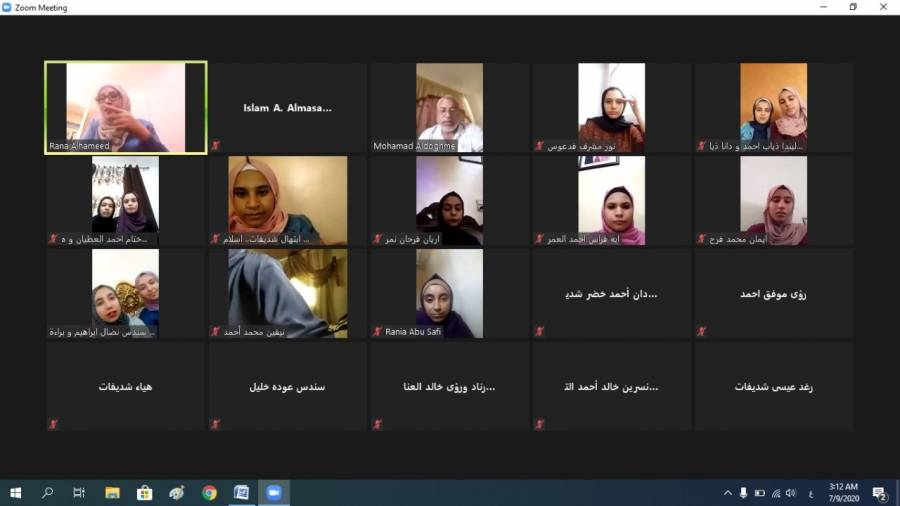 انطلاق معسكر مرشدات متقدم في مديرية شباب المفرق من خلال تطبيق Zoom