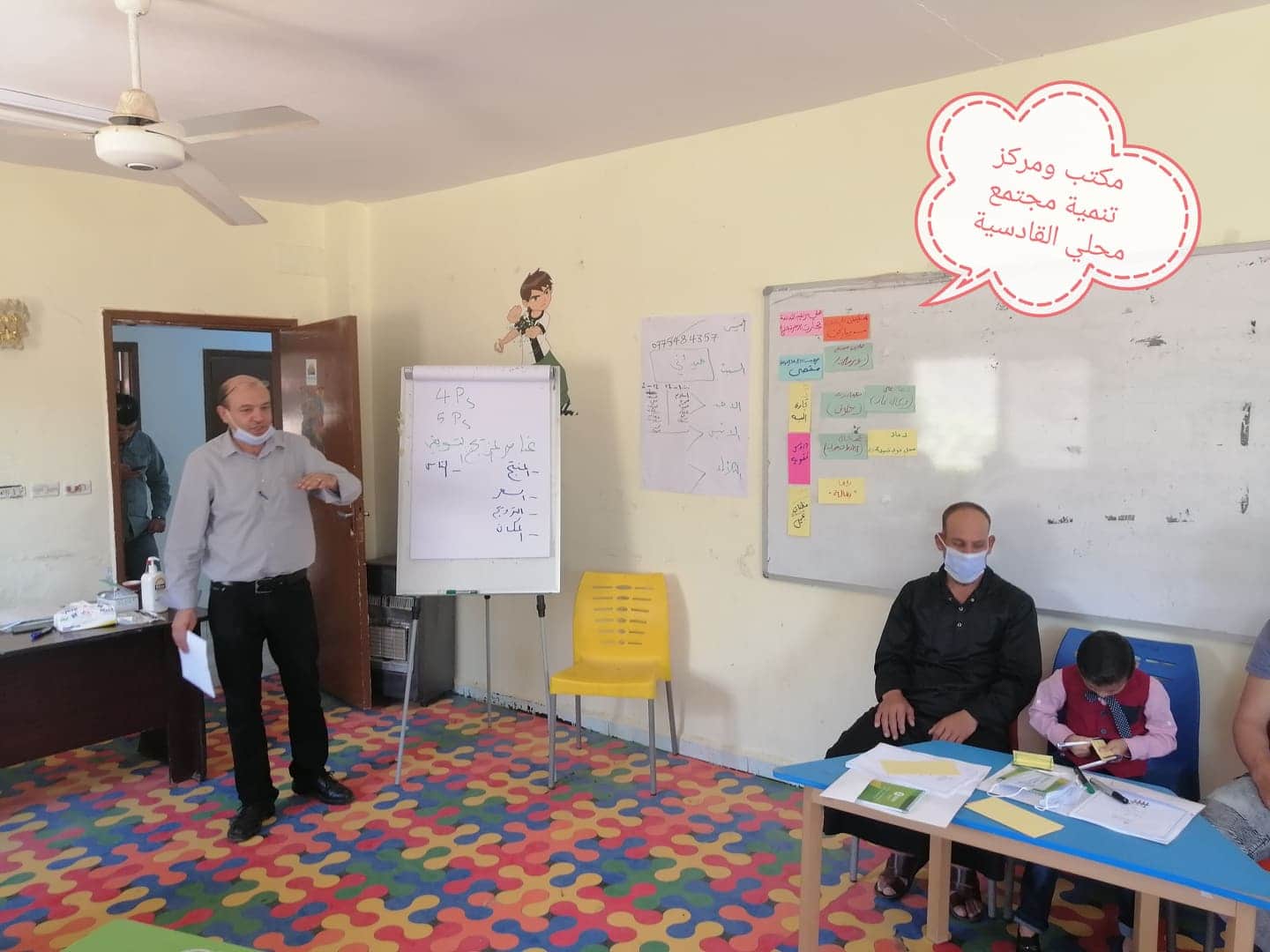 مكتب ومركز تنمية مجتمع محلي القادسية يفتتح البرنامج التدريبي لدورة إدارة المشاريع