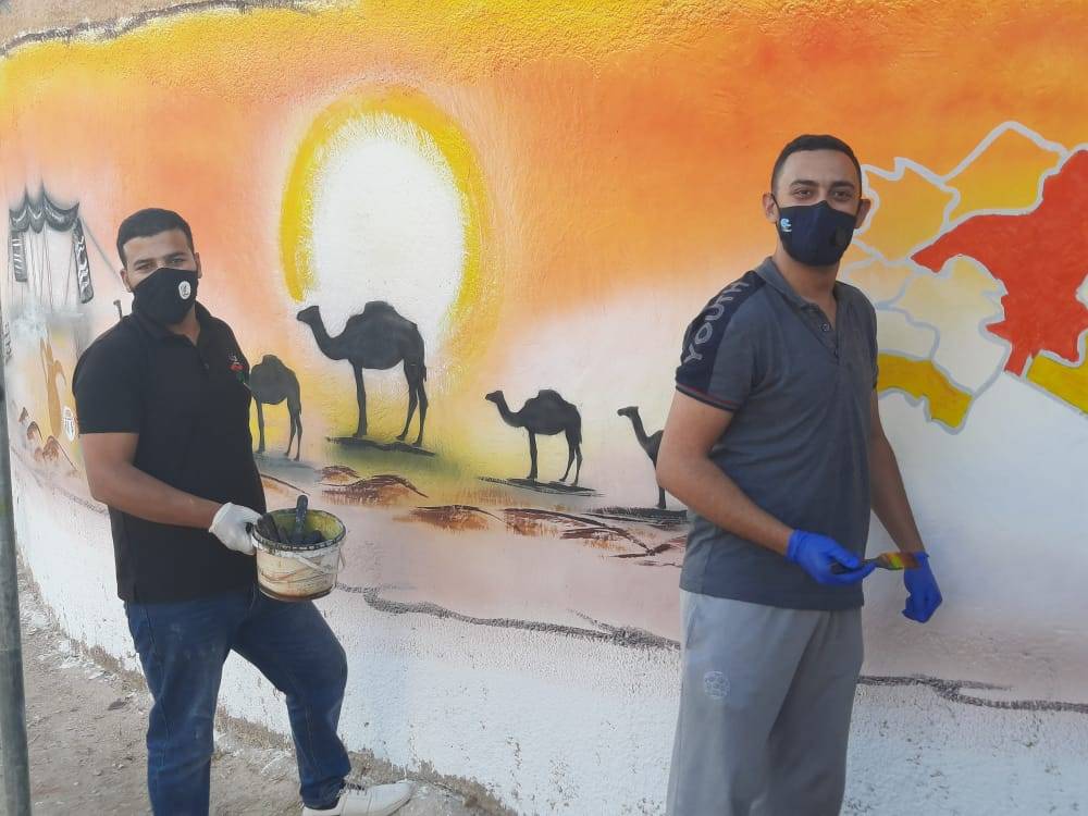 مديرية شباب المفرق تنفذ جدارية بعنوان اصل البداوة .. صور
