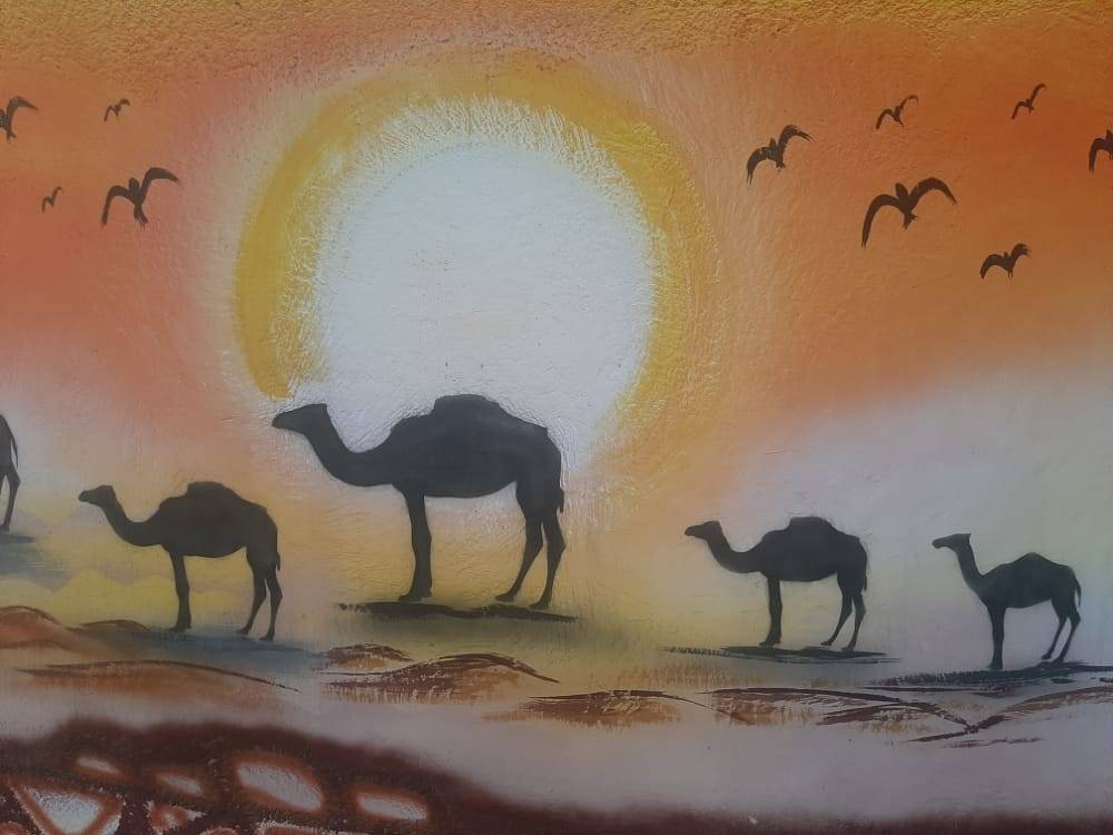 مديرية شباب المفرق تنفذ جدارية بعنوان اصل البداوة .. صور