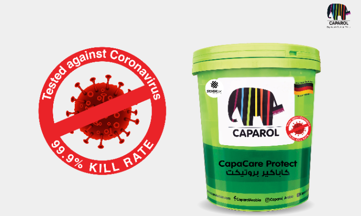 كاباكير بروتيكت الطلاء المبتكر المضاد للميكروبات من ﻛﺎﺑﺎرول ﻟﻠﺪﻫﺎﻧﺎت يثبت قدرته على مكافحة كورونا