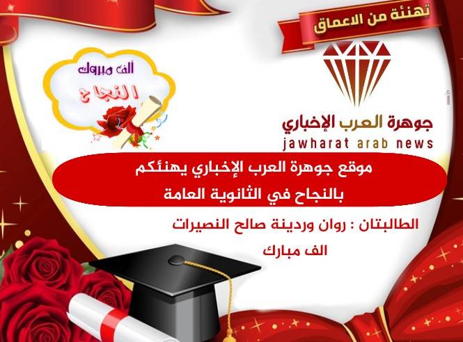 روان وردينه صالح العبدالله النصيرات الف مبروك النجاح