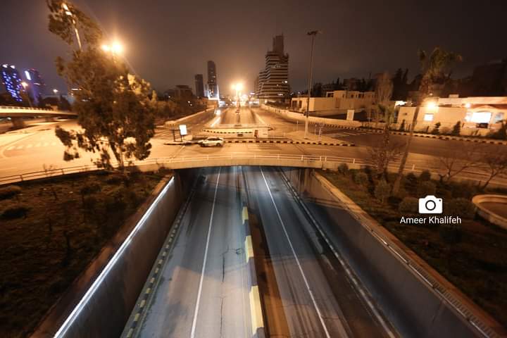 لقطات من العاصمة عمّان بعد دخول الحظر الشامل 