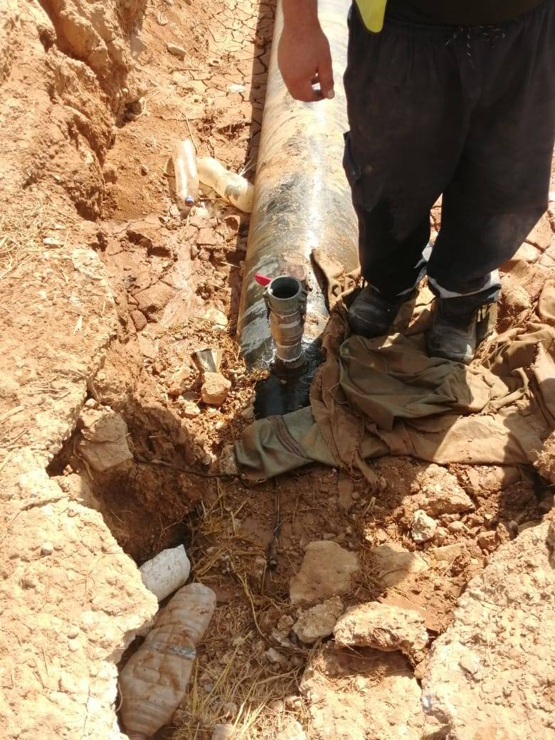 وزارة المياه والري : حملة امنية تضبط اعتداءات على خطوط رئيسية في الموقر 