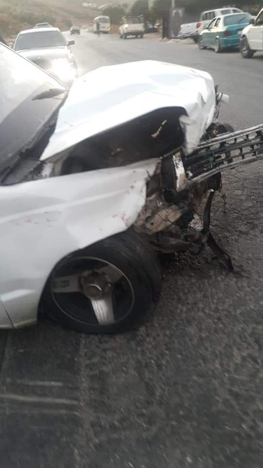 ثلاثة إصابات بحادث تصادم في لواء الكورة غرب اربد طريق كفرالماء الأشرفية