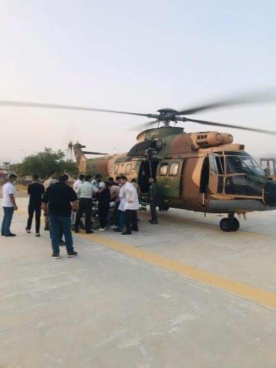 إخلاء أحد الأطباء إلى مدينة الحسين الطبية بواسطة طائرة تابعة لسلاح الجو الملكي