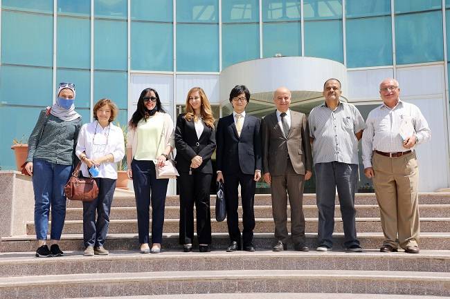 زيارة وفد من السفارة اليابانية والجمعية الأردنية اليابانية لخريجي جايكا لجامعة الإسراء