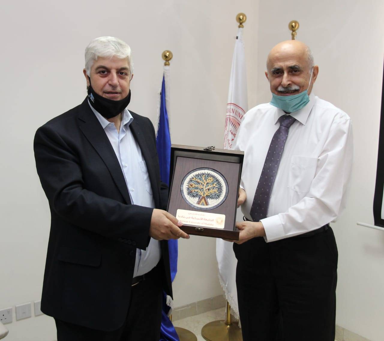 بحث أوجه التعاون بين مؤسسة التدريب المهني والجامعة الأمريكية / مادبا  