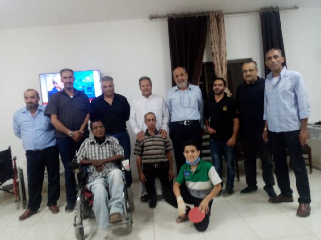 نادي الوحدة الرياضي بمادبا يزور نادي الاعاقة الحركية /مادبا ويقرأ الفاتحة على روح المرحوم هاني السعيدات