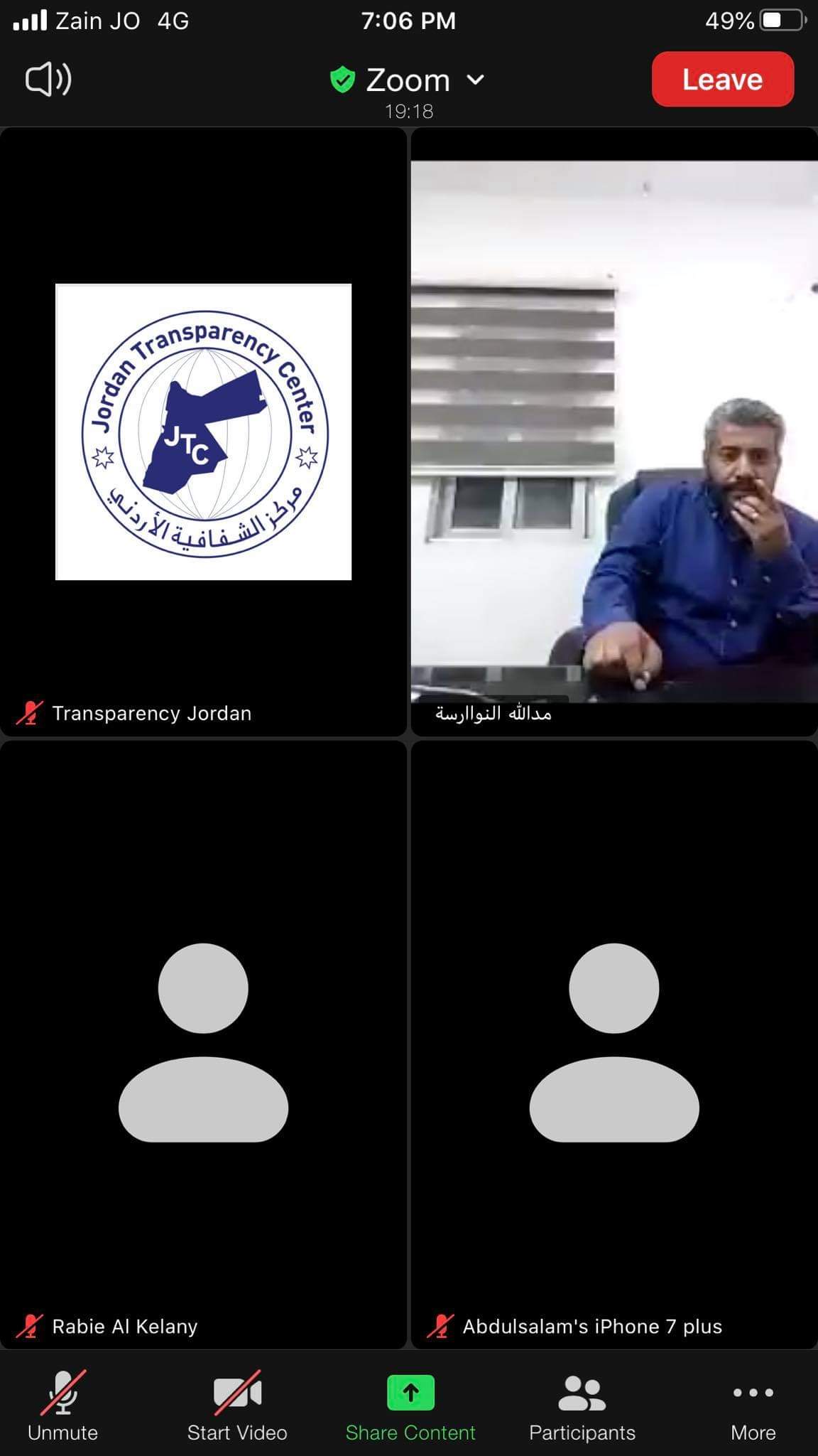 الشفافية الأردني يستضيف الشفافية الكويتية 