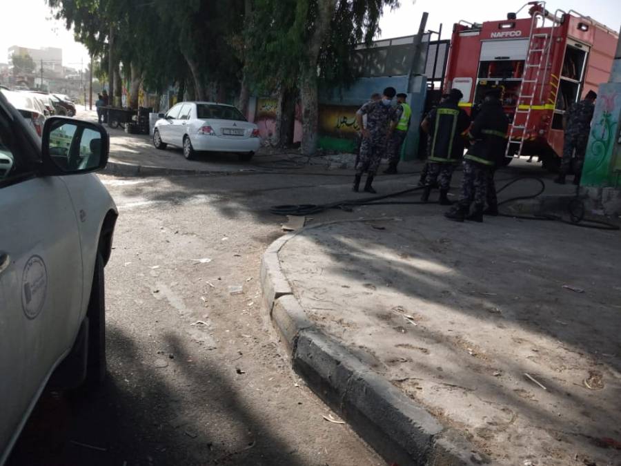 استجابة كوادر كهرباء اربد تحول دون اتساع نطاق حريق مدرسة القادسية