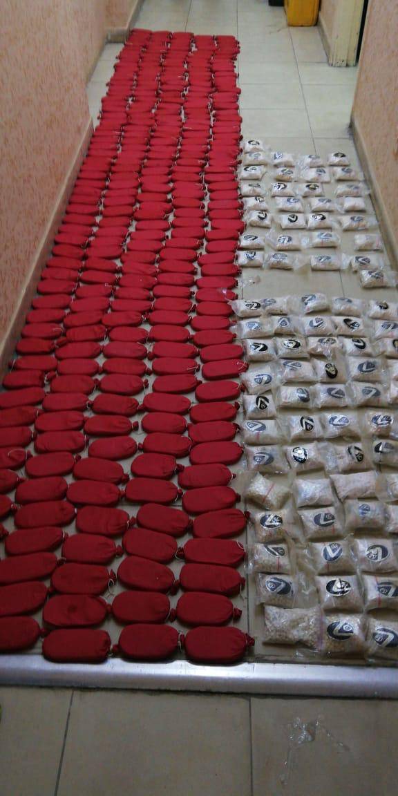 ضبط 15كغم من مادة بودرة الحشيش الصناعي 