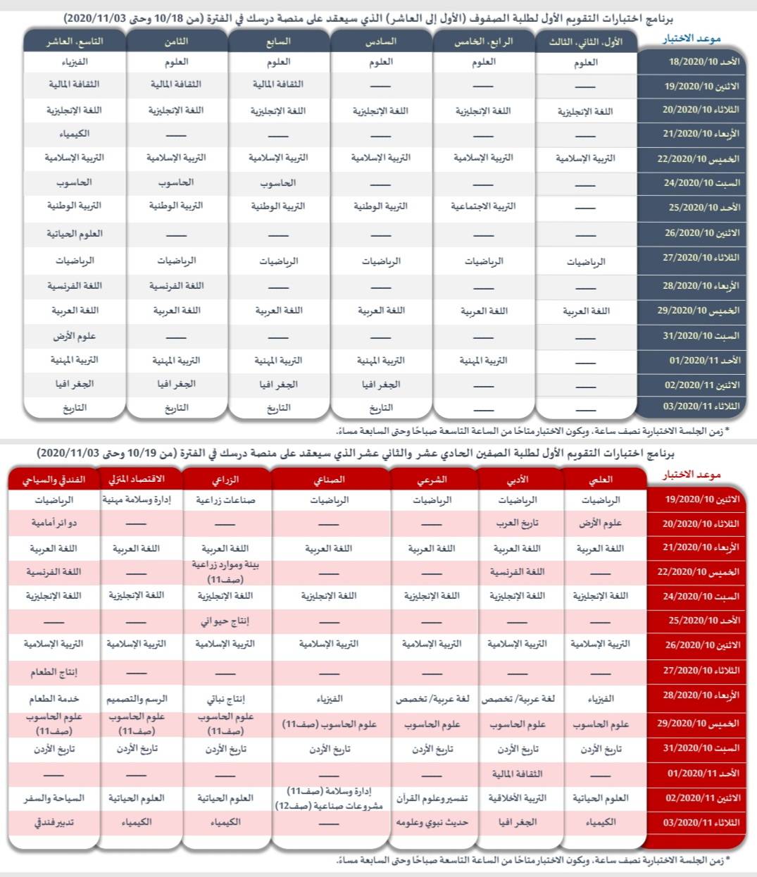 التربية تعلن برنامج اختبارات التقييم الأول لطلبة المدارس الحكومية ومدارس الثقافة العسكرية.. تفاصيل 