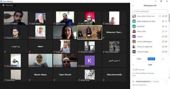 النابلسي يرعى أولى جلسات المخيم التدريبي للملتقى الوطني الثالث للرياديين الشباب 