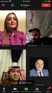 اجتماع اللجنة التحضيرية لمؤتمر استشراف مستقبل الإعلام الجديد في دورته الثانية عبر منصة زوم