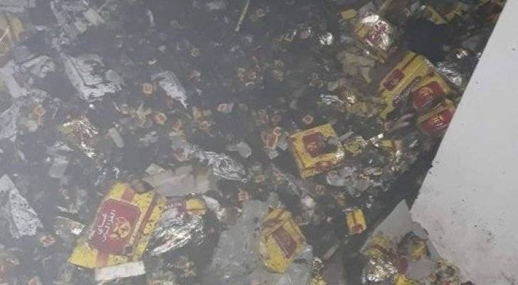 حريق يأتي على المؤسسة الاستهلاكية المدنية في لواء الرمثا