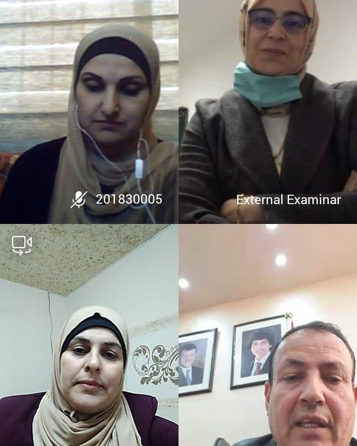 مناقشة رسالتي ماجستير في الإدارة التربوية في جامعة جدارا